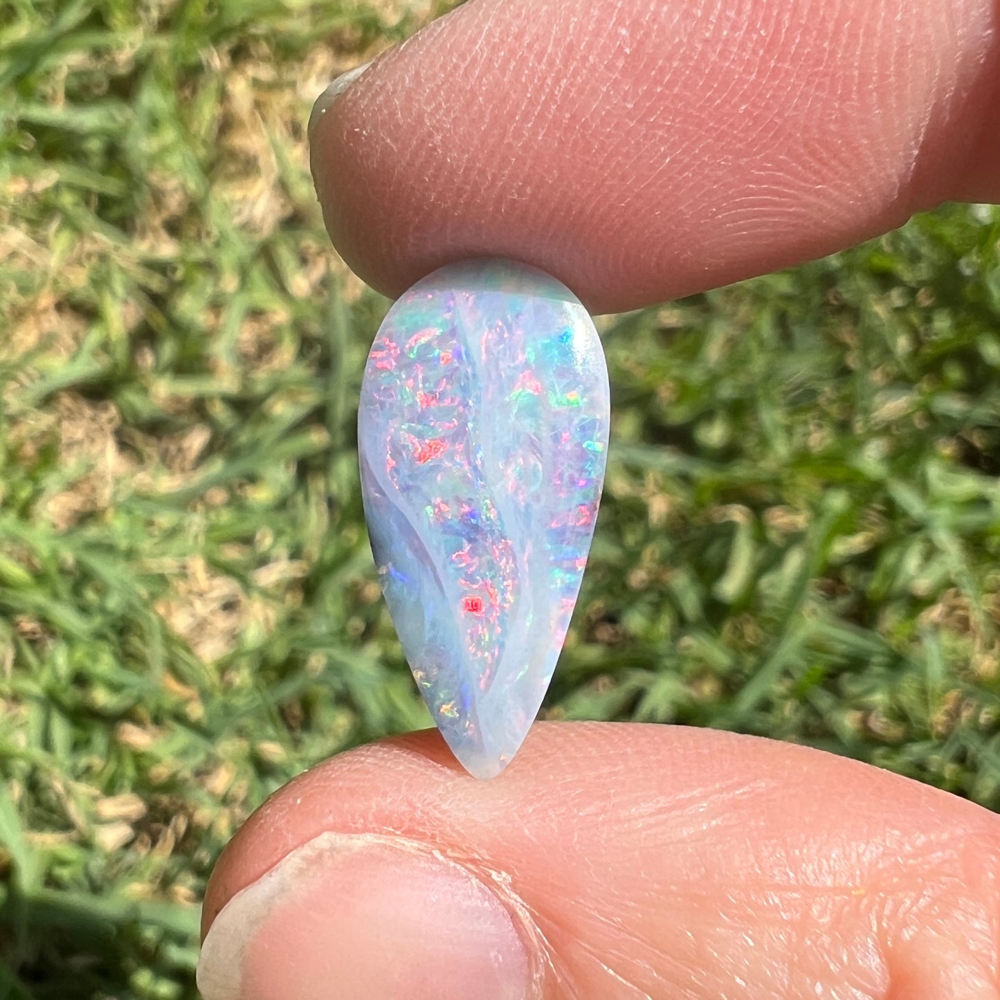 4.81 Ct teardrop boulder opal