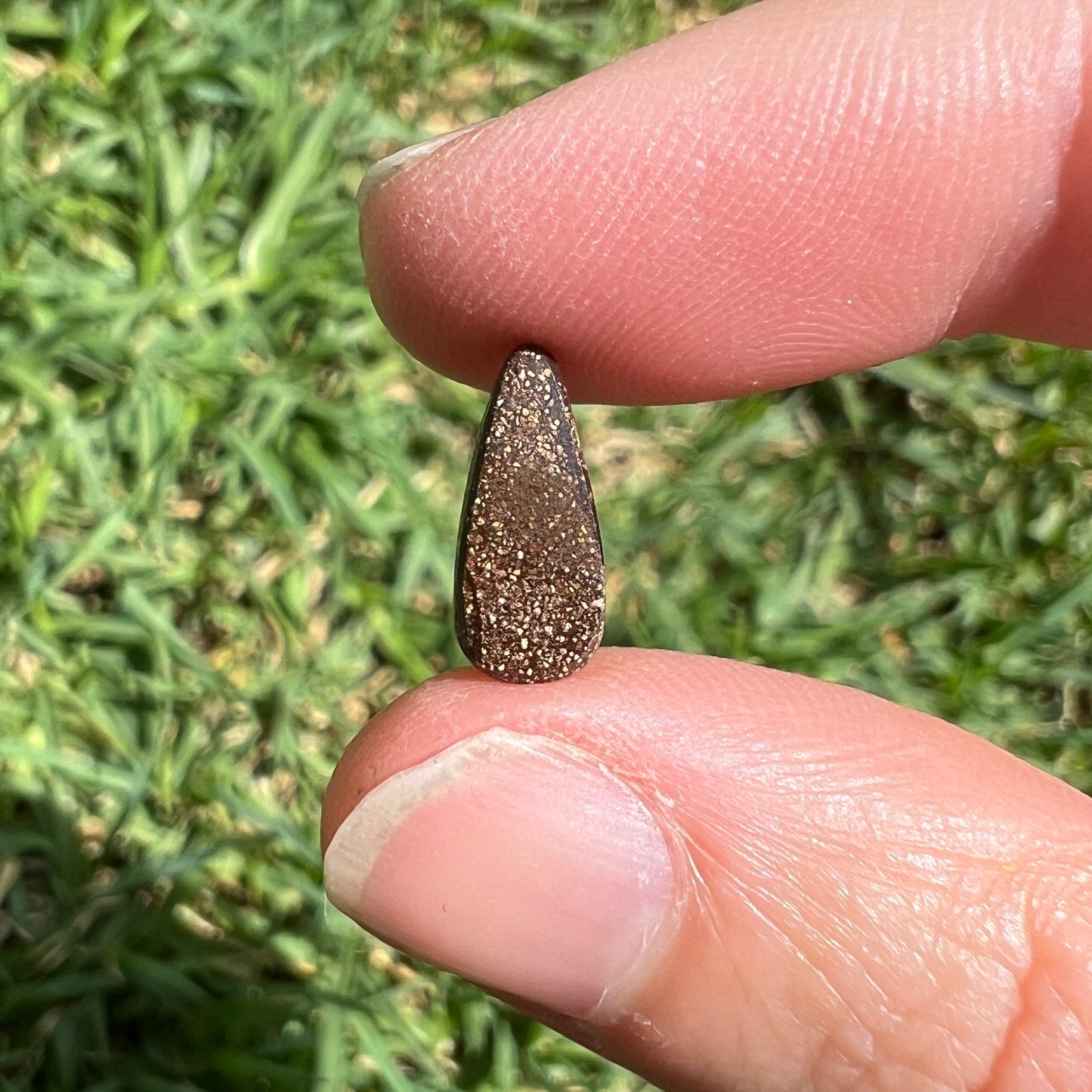 1.64 Ct small teardrop boulder opal