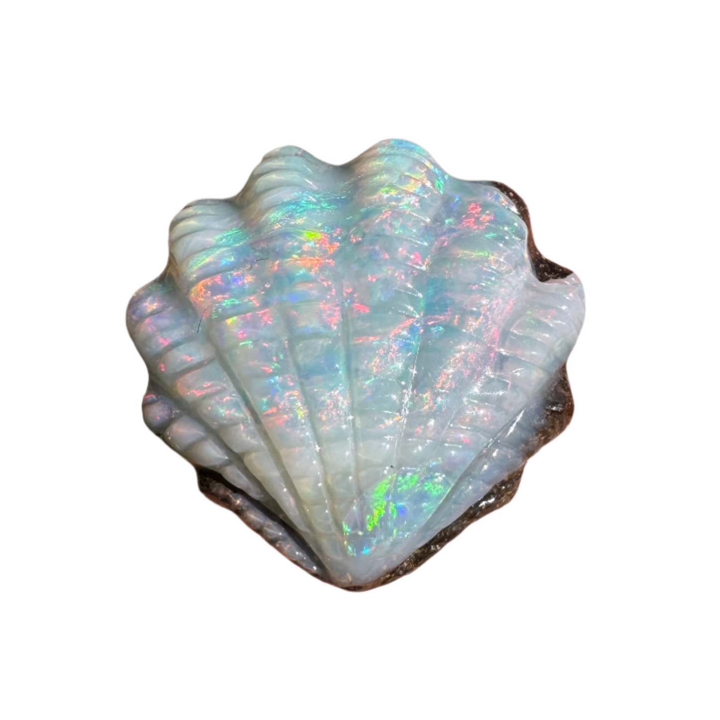 10.14 Ct shell boulder opal carving