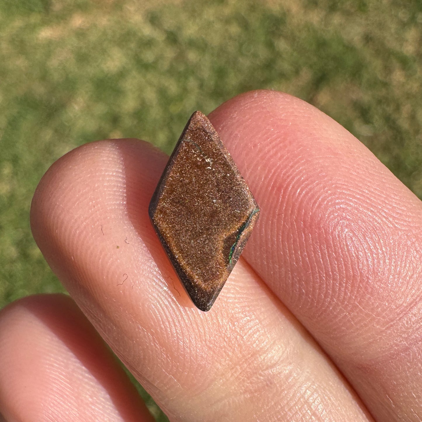 2.57 Ct small sea green boulder opal