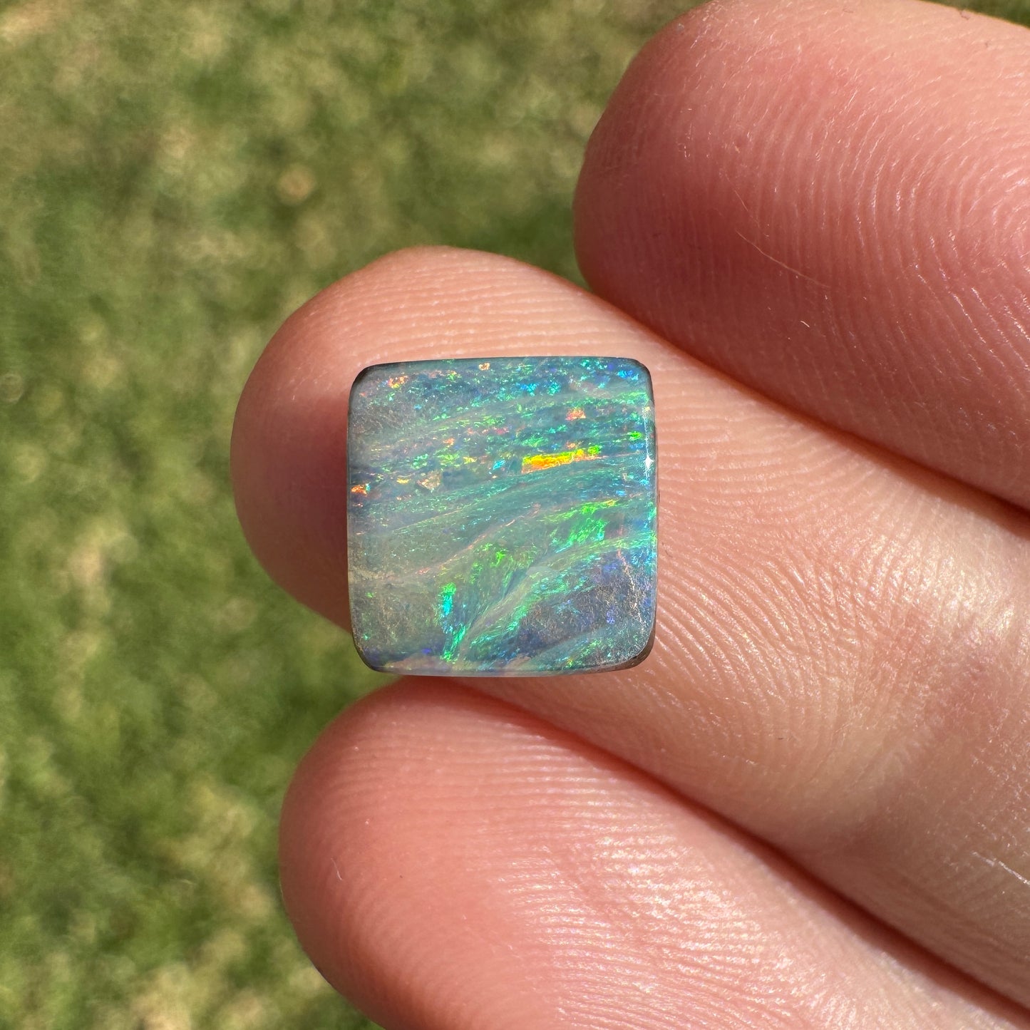 2.44 Ct rainbow striped boulder opal