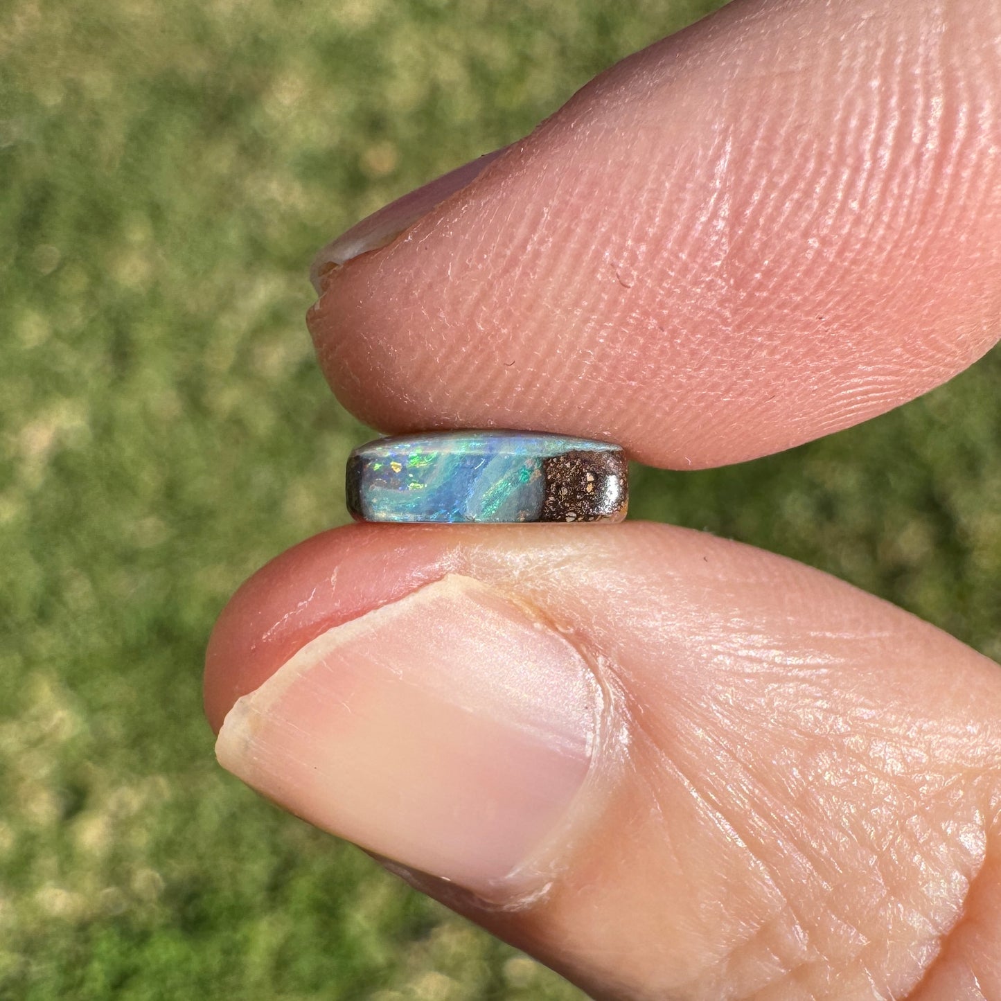 2.44 Ct rainbow striped boulder opal