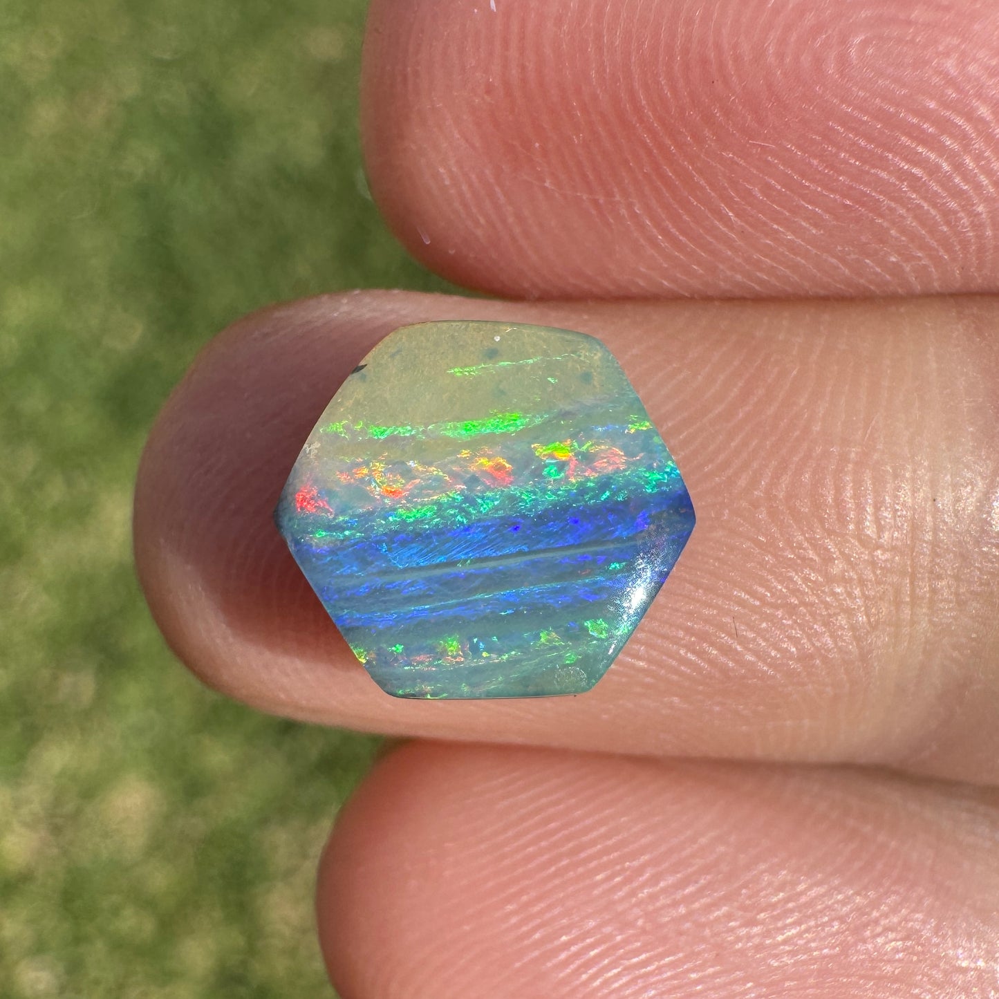 2.29 Ct small hexagon boulder opal