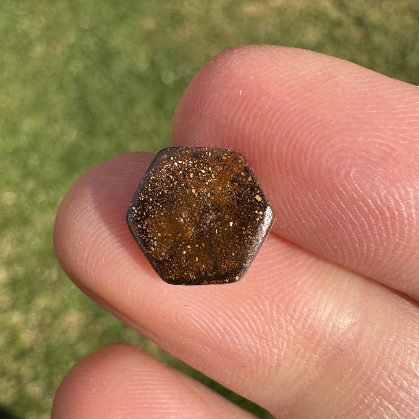2.29 Ct small hexagon boulder opal