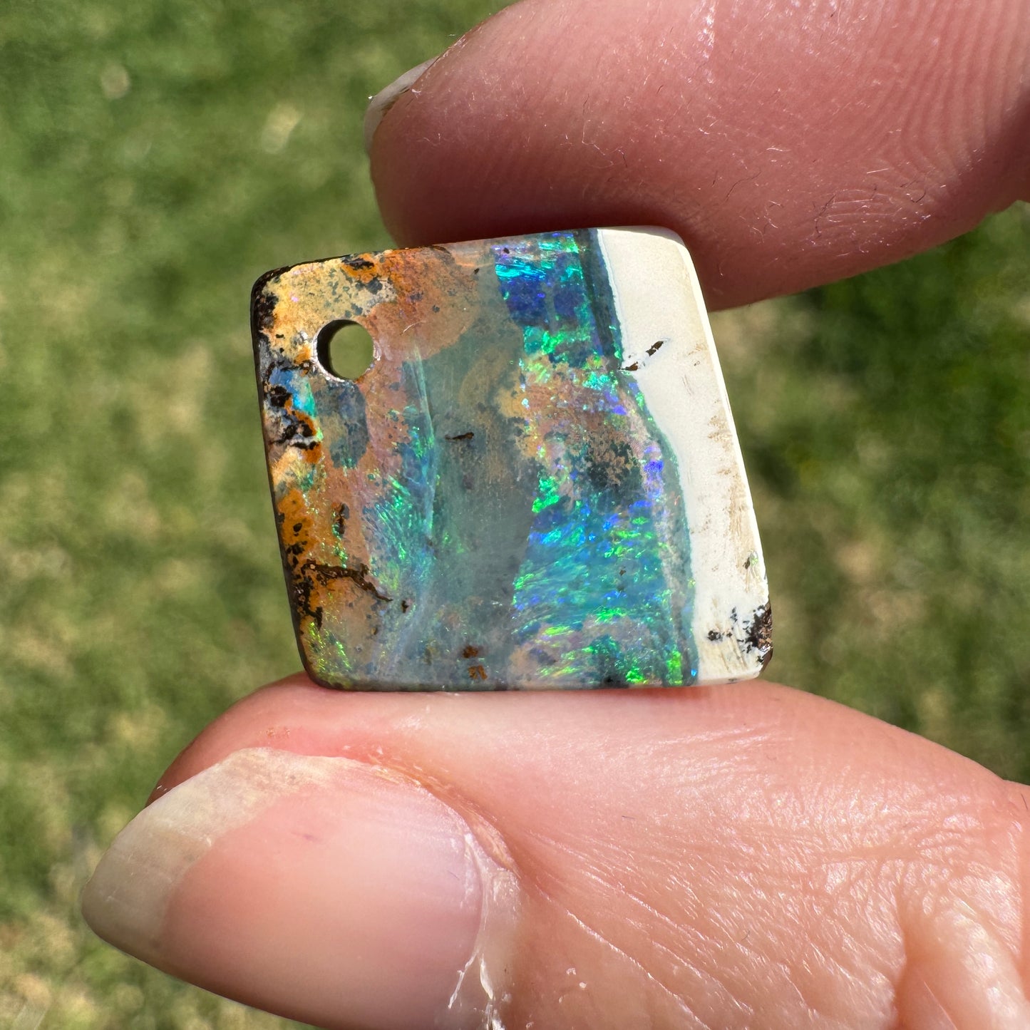 10.27 Ct front-drilled boulder opal