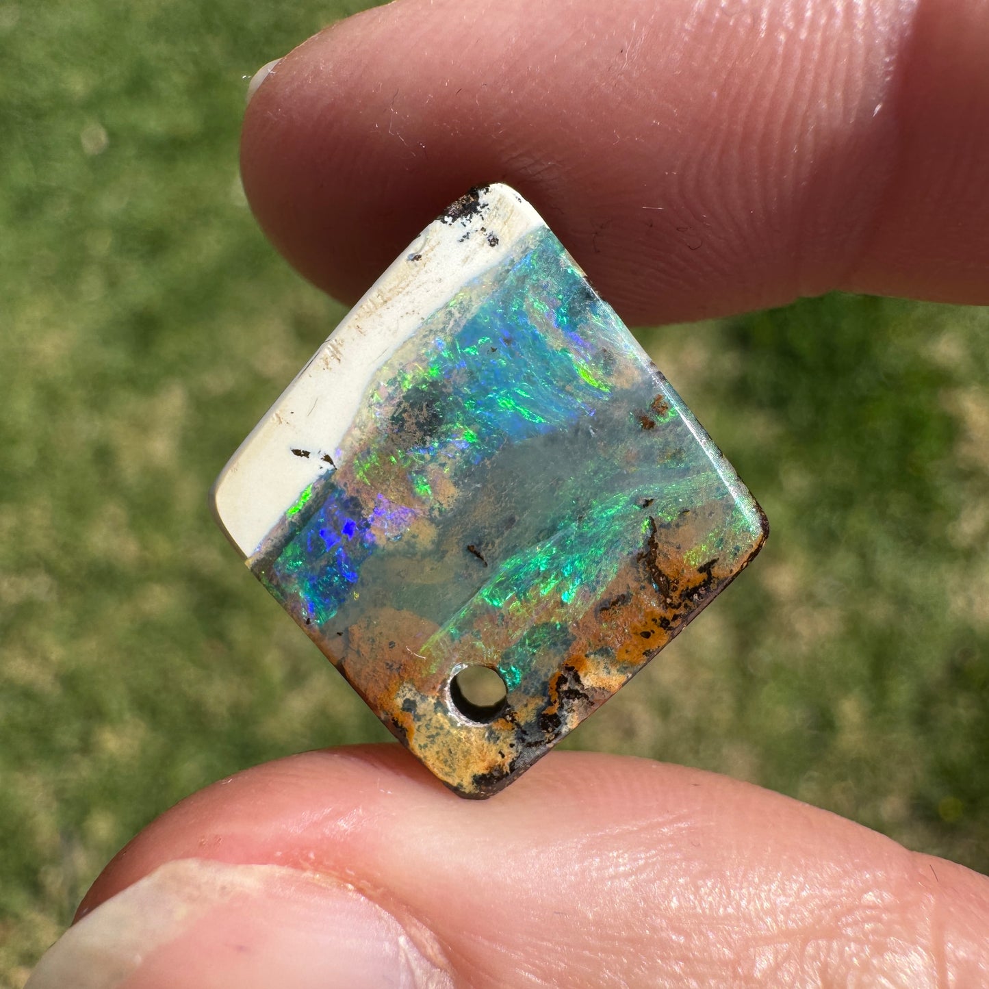 10.27 Ct front-drilled boulder opal