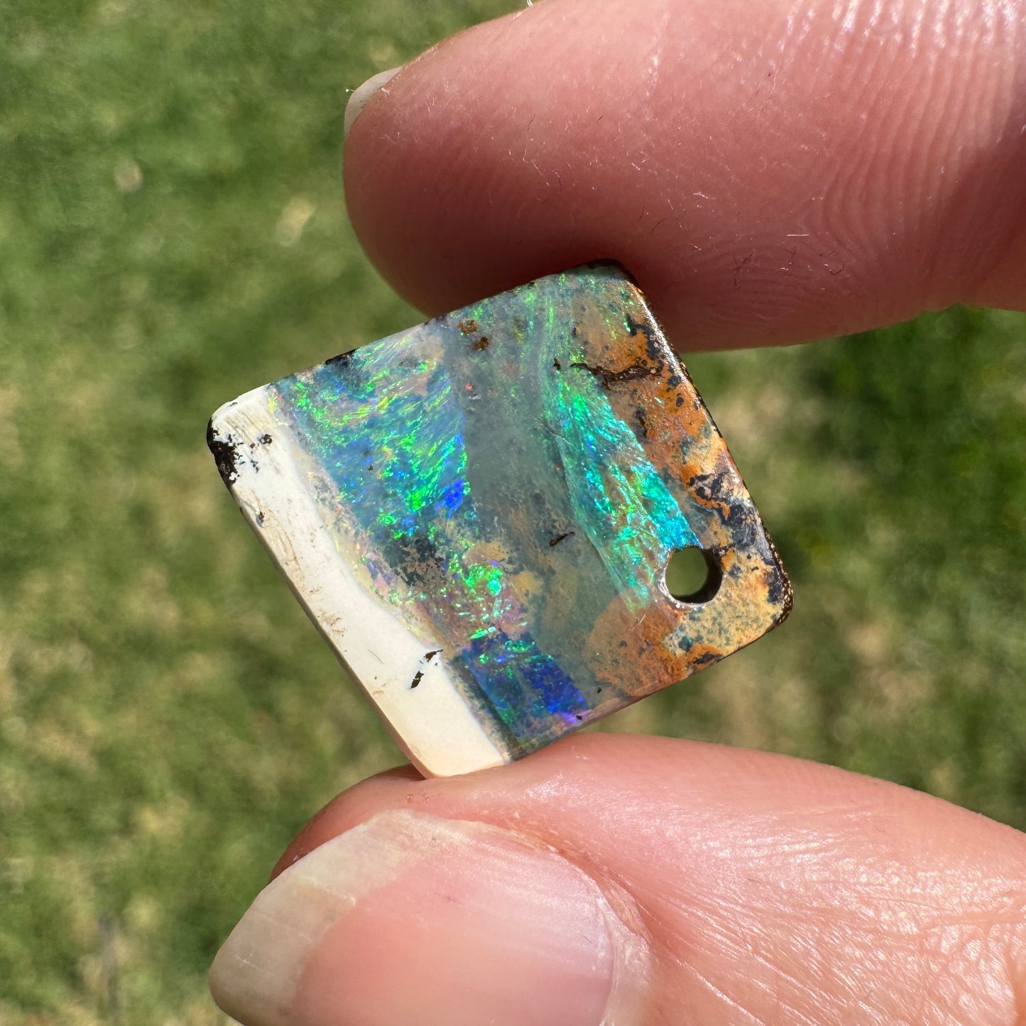 10.27 Ct front-drilled boulder opal