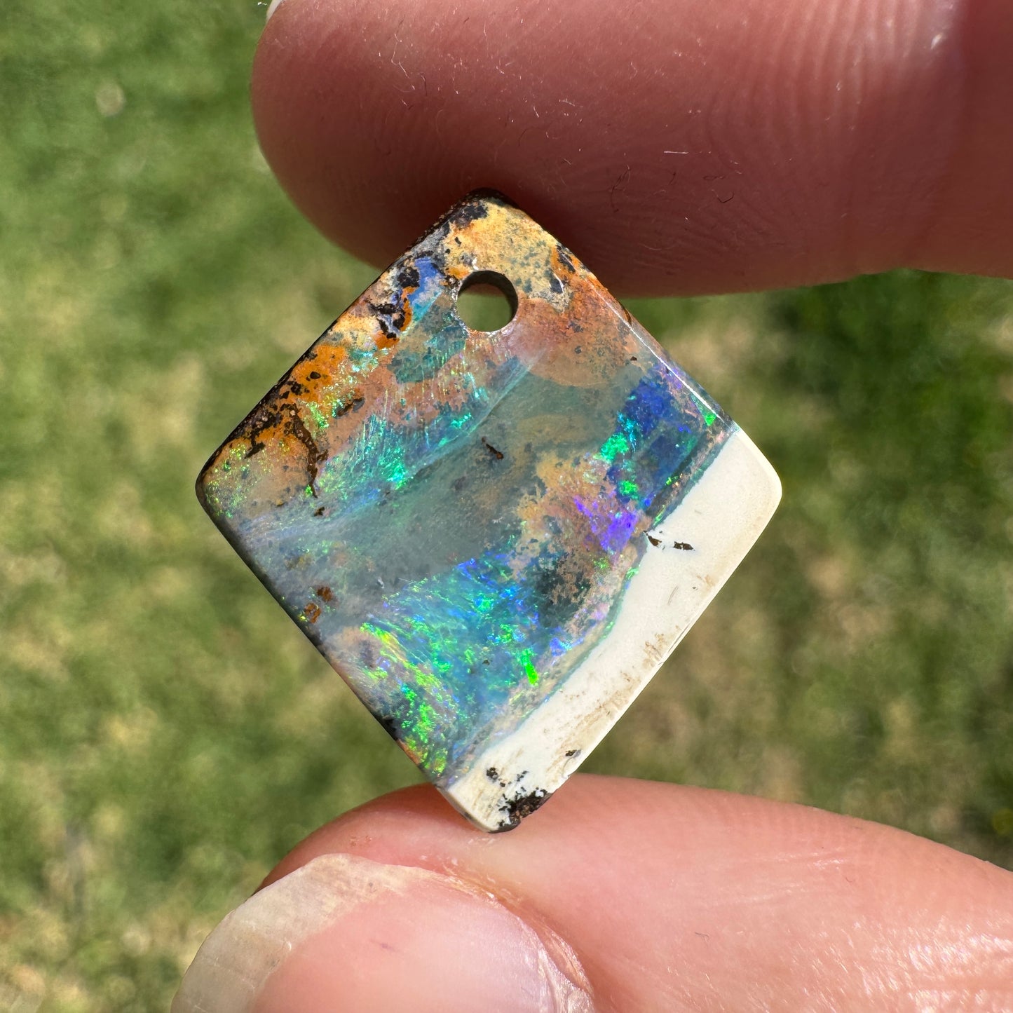 10.27 Ct front-drilled boulder opal