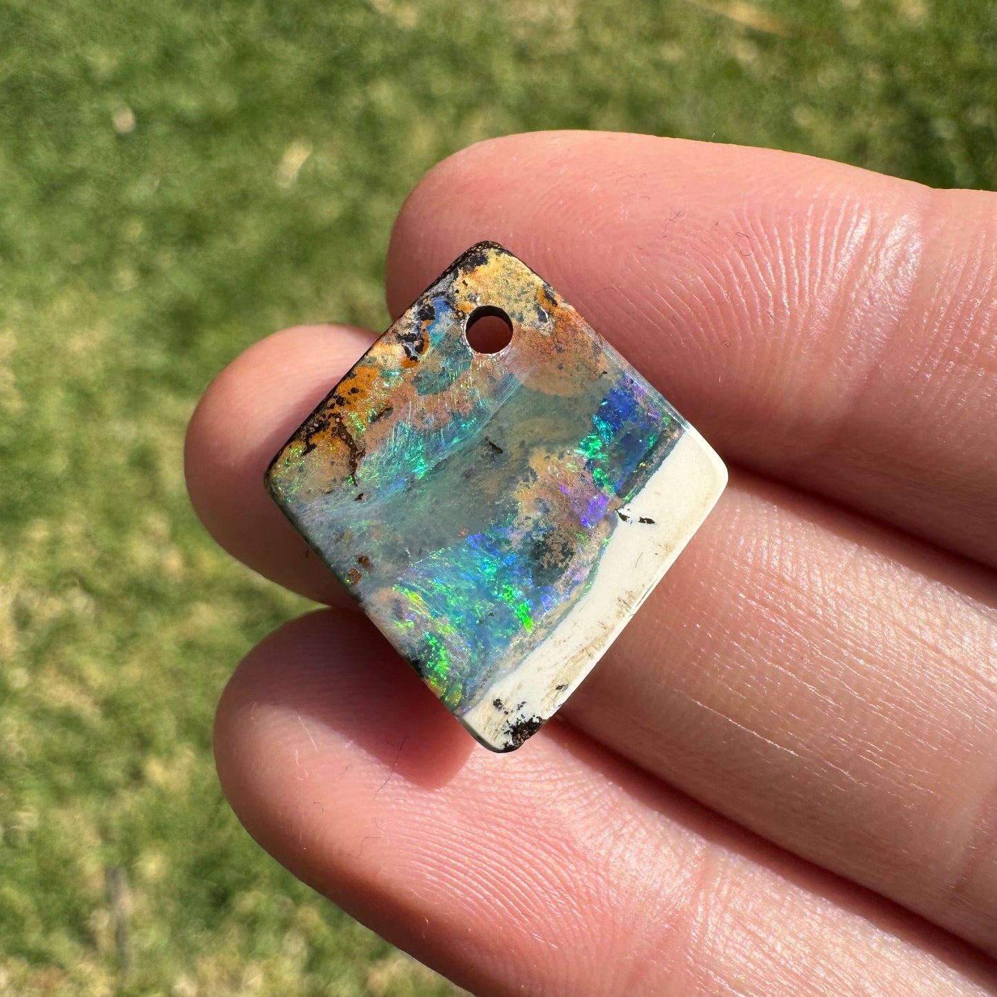10.27 Ct front-drilled boulder opal