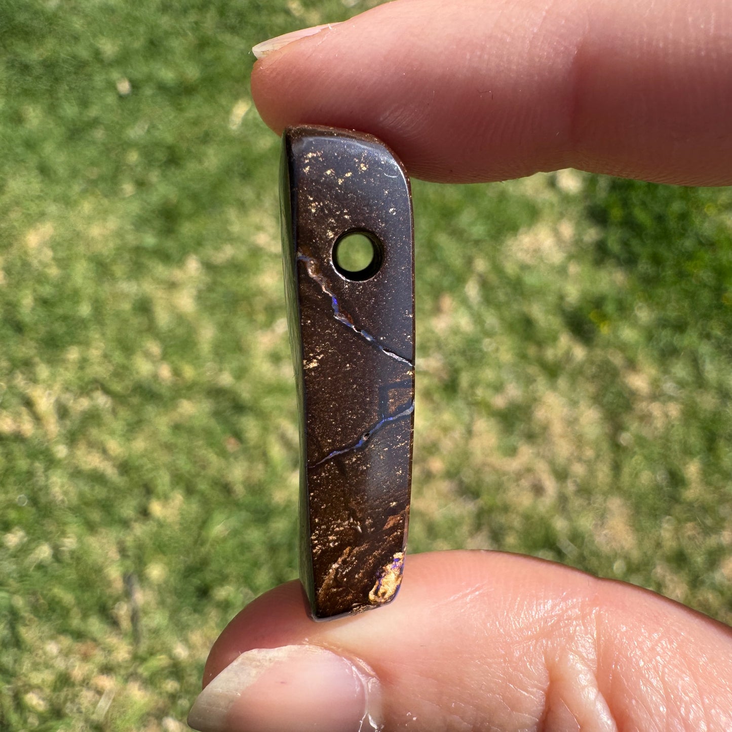 70.57 Ct side-drilled large boulder opal