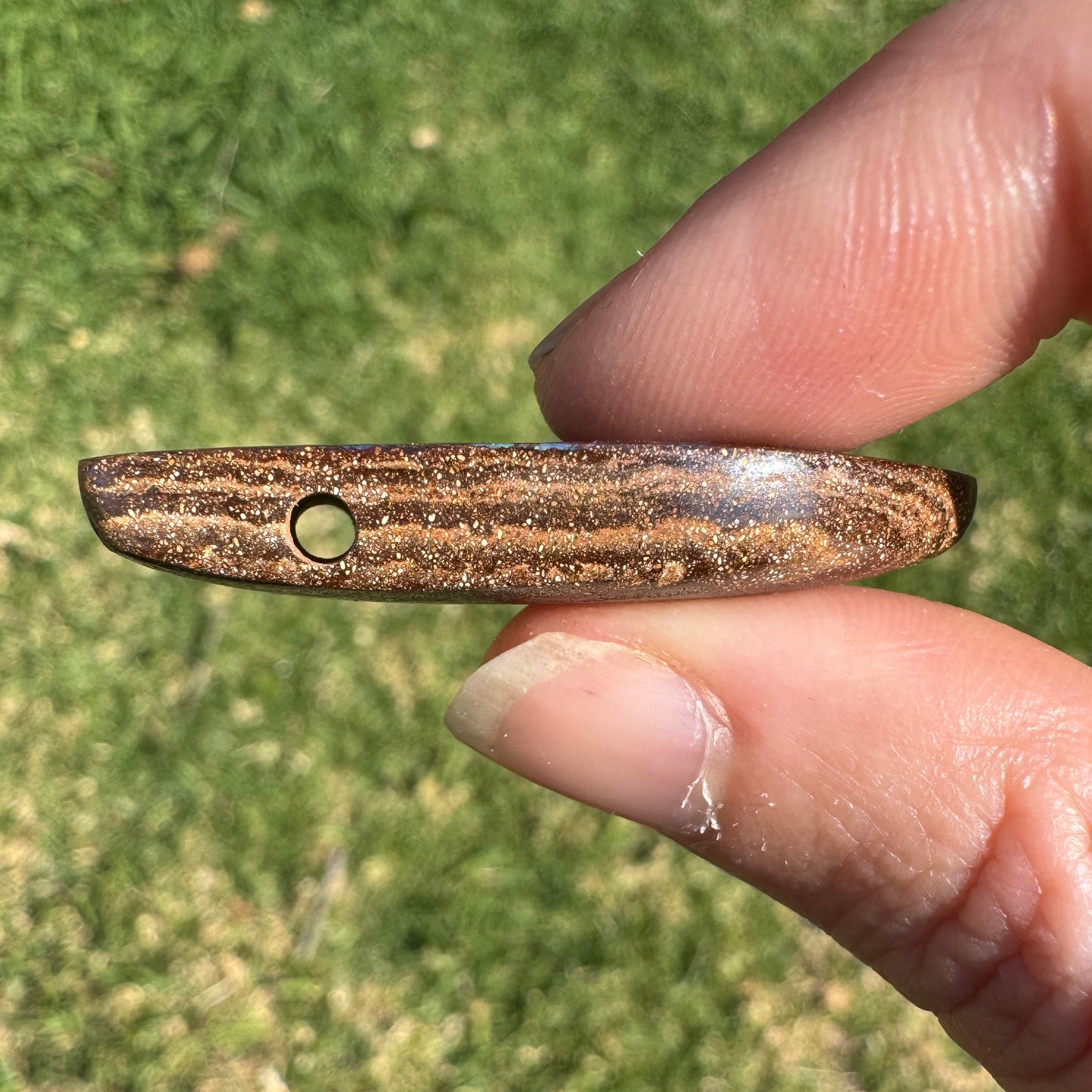 37.31 Ct side-drilled large boulder opal