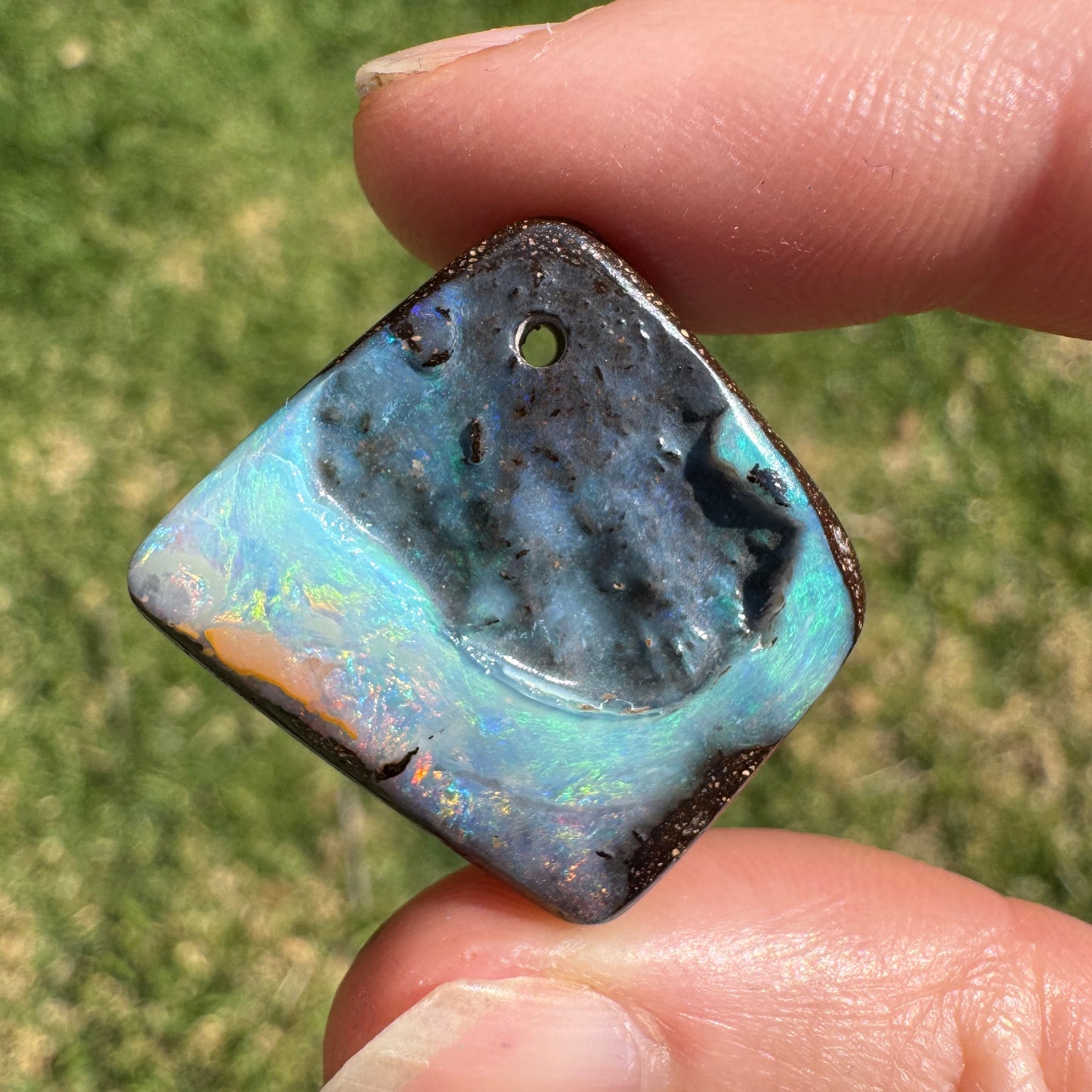 38.39 Ct front-drilled large boulder opal