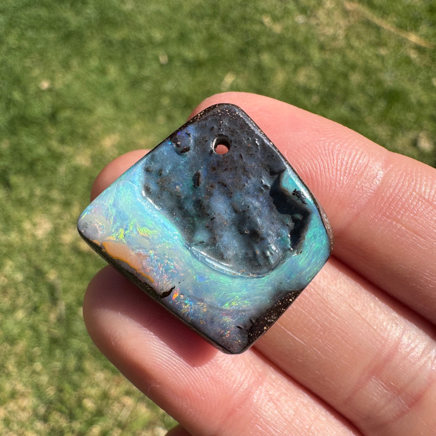 38.39 Ct front-drilled large boulder opal