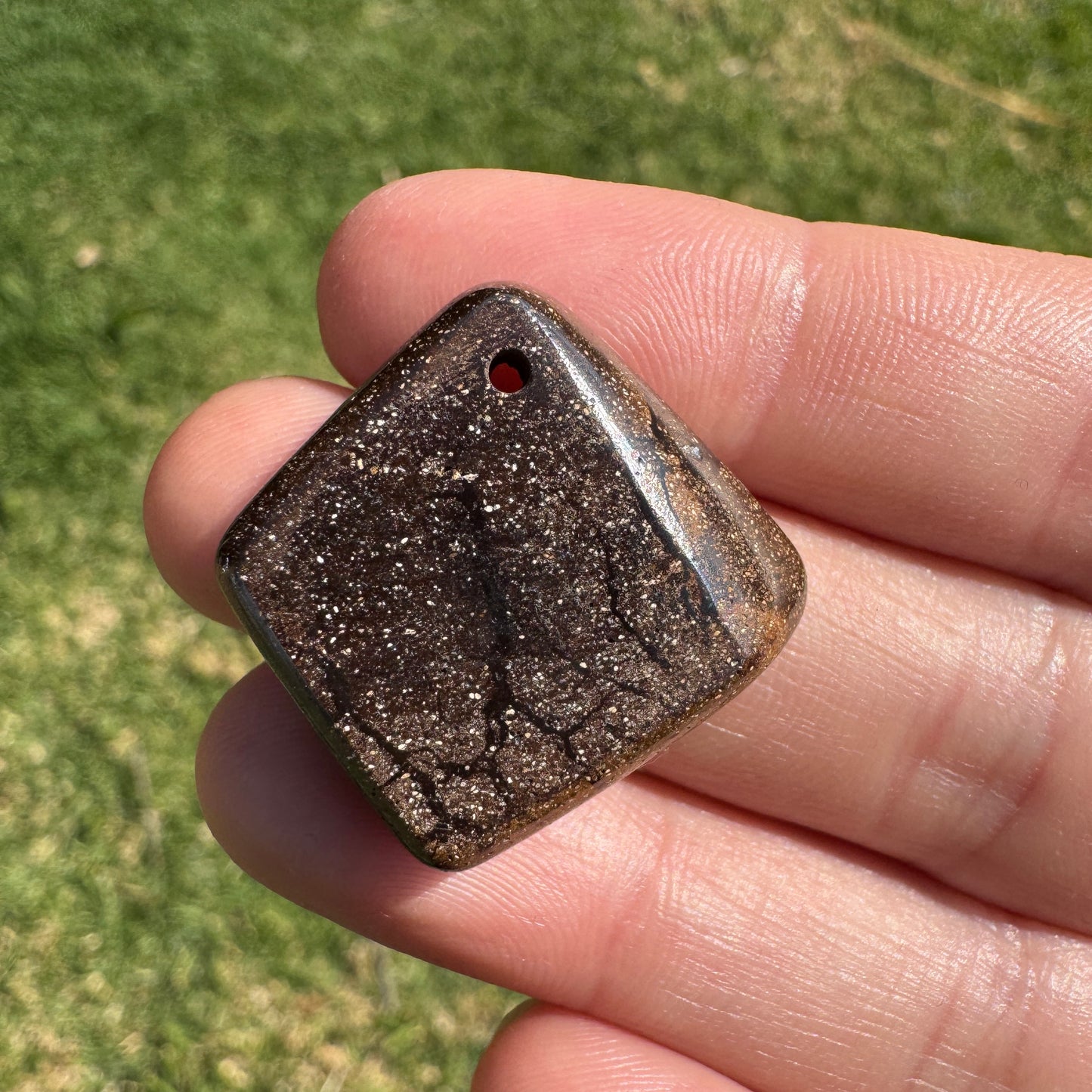 38.39 Ct front-drilled large boulder opal