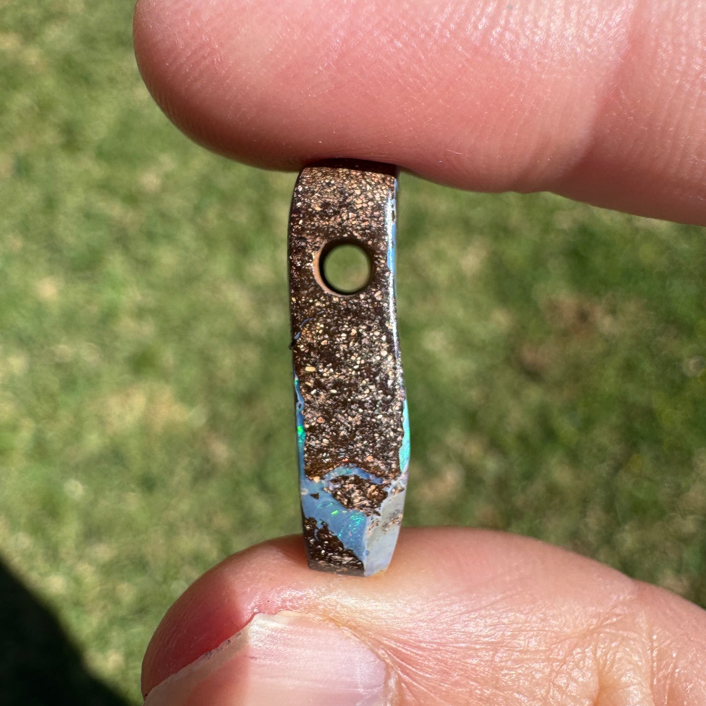 19.25 Ct side-drilled boulder opal