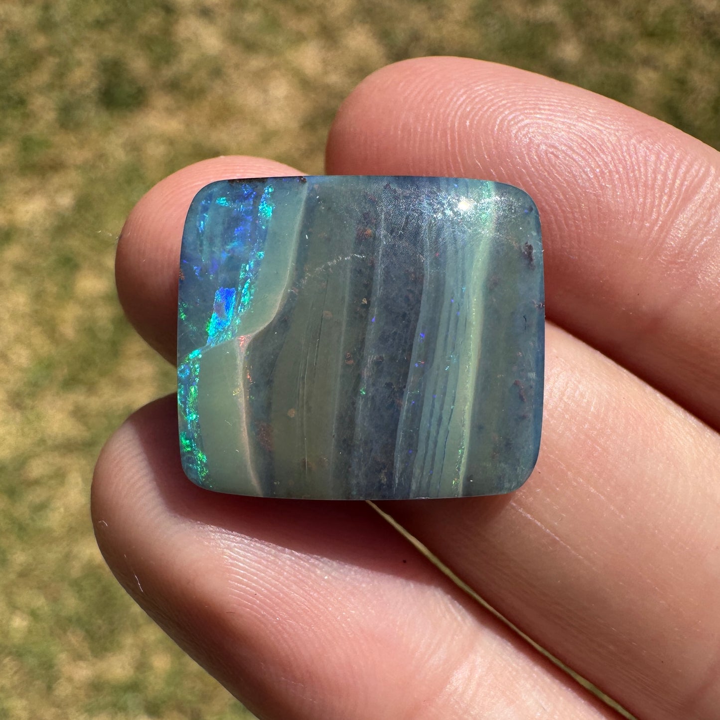 10.08 Ct large rectangle boulder opal