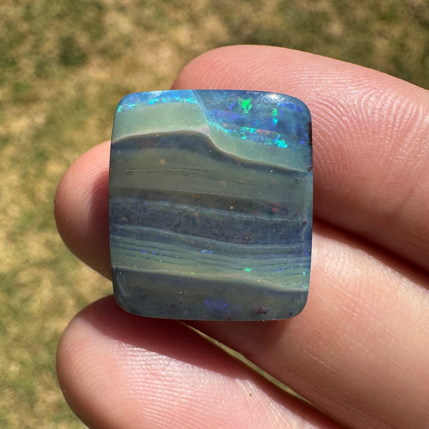 10.08 Ct large rectangle boulder opal