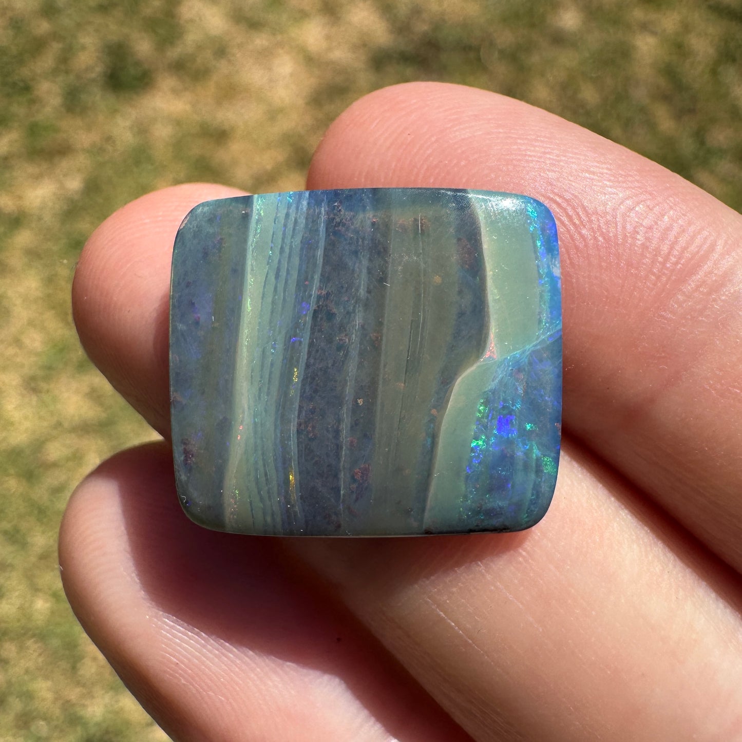 10.08 Ct large rectangle boulder opal
