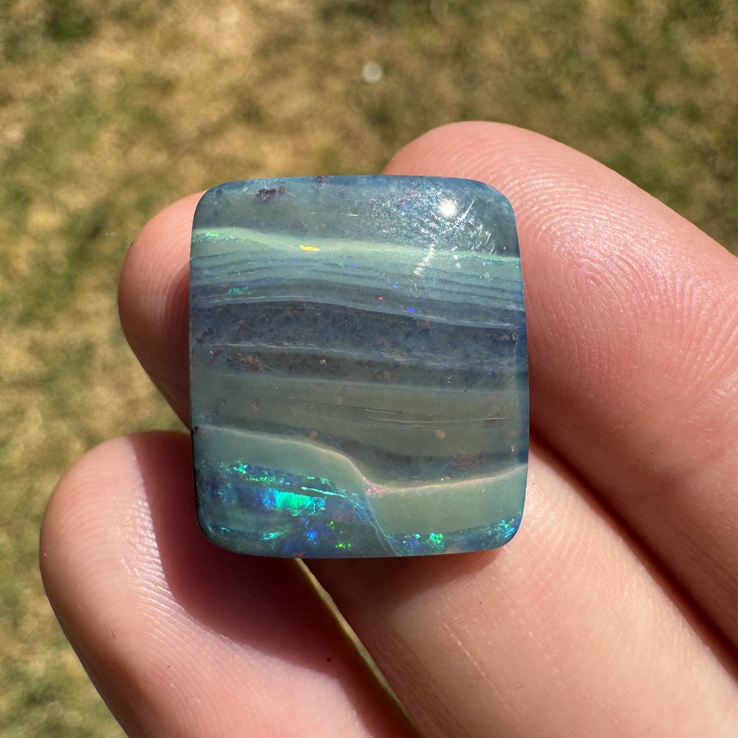 10.08 Ct large rectangle boulder opal