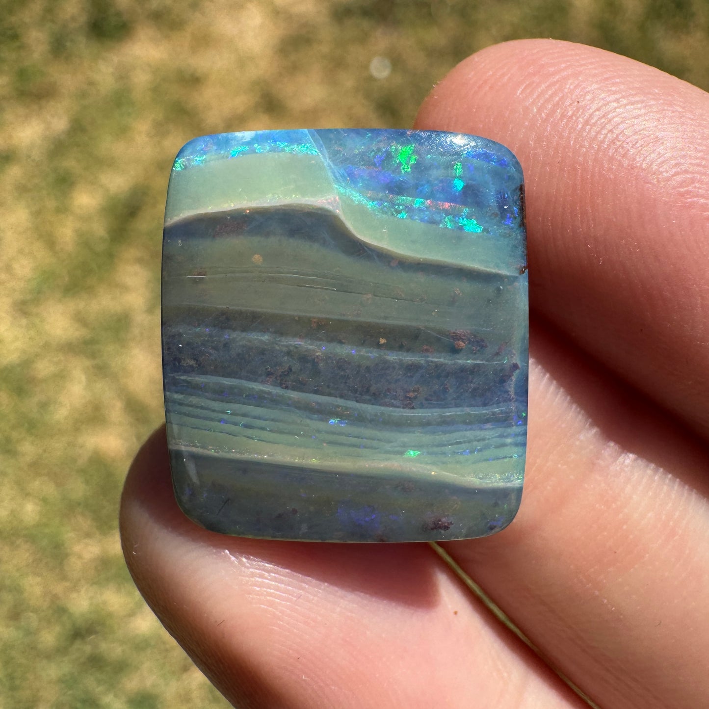 10.08 Ct large rectangle boulder opal